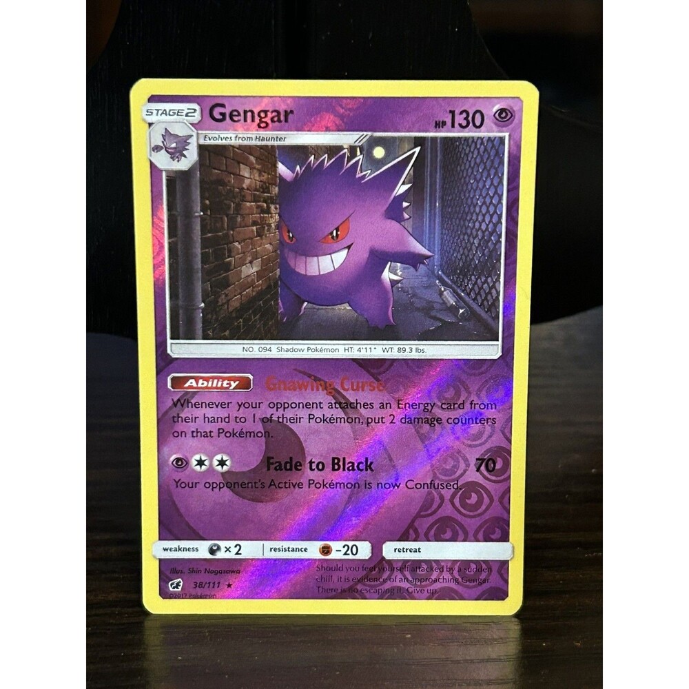 Gengar Holo Rare SM Crimson Invasion 38/111 Psychic Reverse Holo Pokemon Card LP